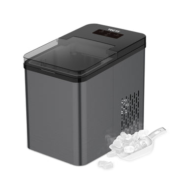 VECYS Upgraded Ice Maker, Premium Countertop Ice Machine 26LBS Daily Ice Making Capacity and Self-Clean Function with Ice Scoop and Basket, Black