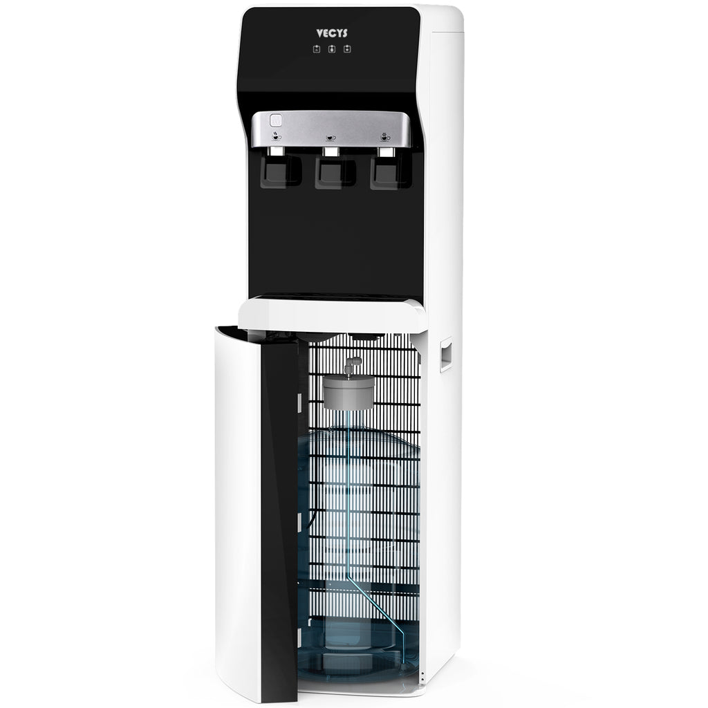 ICEVOKE Self-Cleaning Water Dispenser With Ice Maker – Bottom Loading, Hot/Cold, For 5-Gallon Bottles