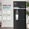 VECYS Bottom Loading Ice Maker Self-Clean Hot Cold Water Dispenser for 5 Gallon Bottle, 22LBS Daily Ice Making, Child Safety Lock