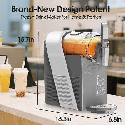 VECYS Slushie Machine, Frozen Drink Maker for Home & Parties, 6 Preset Modes (Slush/Spiked Slush/Frappe/Milkshake/Frozen Juice/Soft Ice Cream), 10 Level Texture Control, Dishwasher-Safe, 50.7 fl oz
