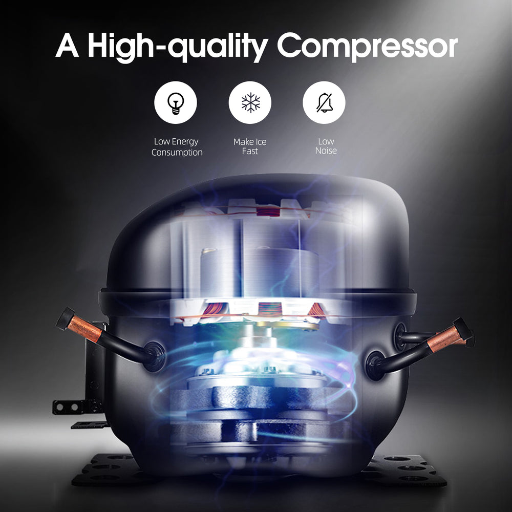 VECYS Bottom Loading Ice Maker Self-Clean Hot Cold Water Dispenser for 5 Gallon Bottle, 22LBS Daily Ice Making, Child Safety Lock, Ideal for Home and Office