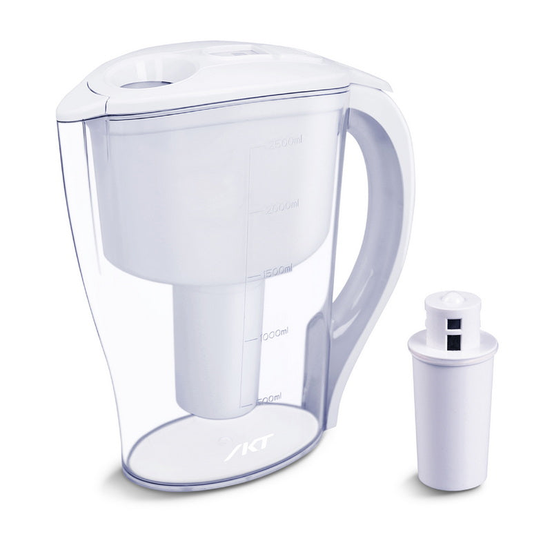 IKT Water Filter Pitcher for Drinking Water 10 Cup,Long-Lasting Filter Remove Lead, Chlorine,and Other 200+ Kinds,White